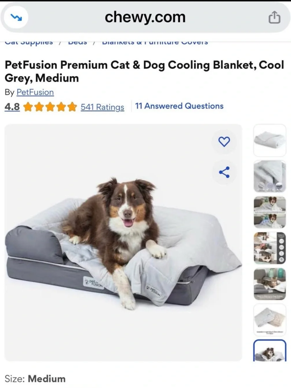🐾 PetFusion 2 Premium Cooling Blanket Bundle for  Cats & Dogs – Medium ❄️